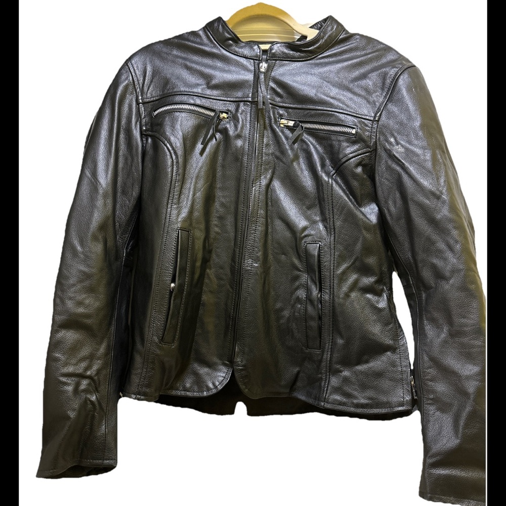 First Classic Authentic Riding Gear Leather Motorcycle Jacket FIL116CslZ